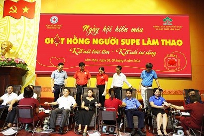 Ngày hội hiến máu tại Supe Lâm Thao