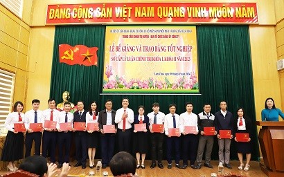 Lễ bế giảng và trao bằng Sơ cấp lý luận chính trị