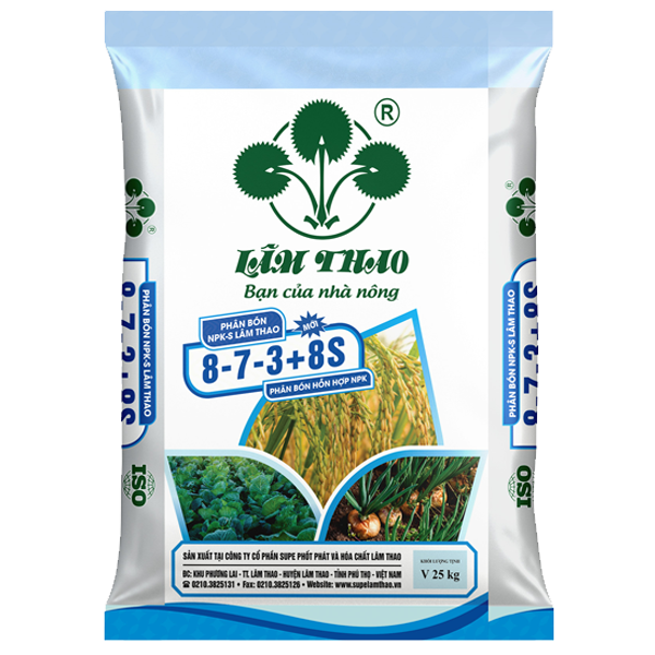 Phân bón  NPK-S Lâm Thao 8-7-3+8S