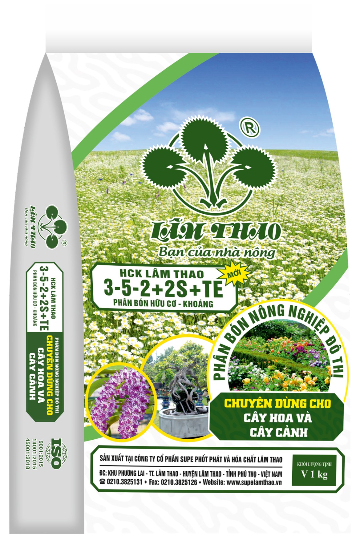 Phân bón HCK Lâm Thao 3-5-2+2S+TE