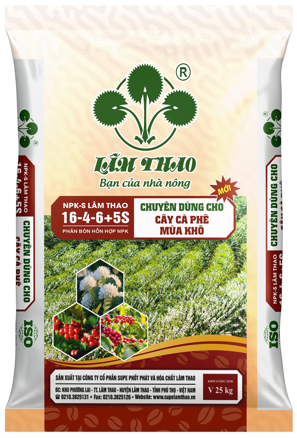 Phân bón NPK-S Lâm Thao 16-4-6+5S