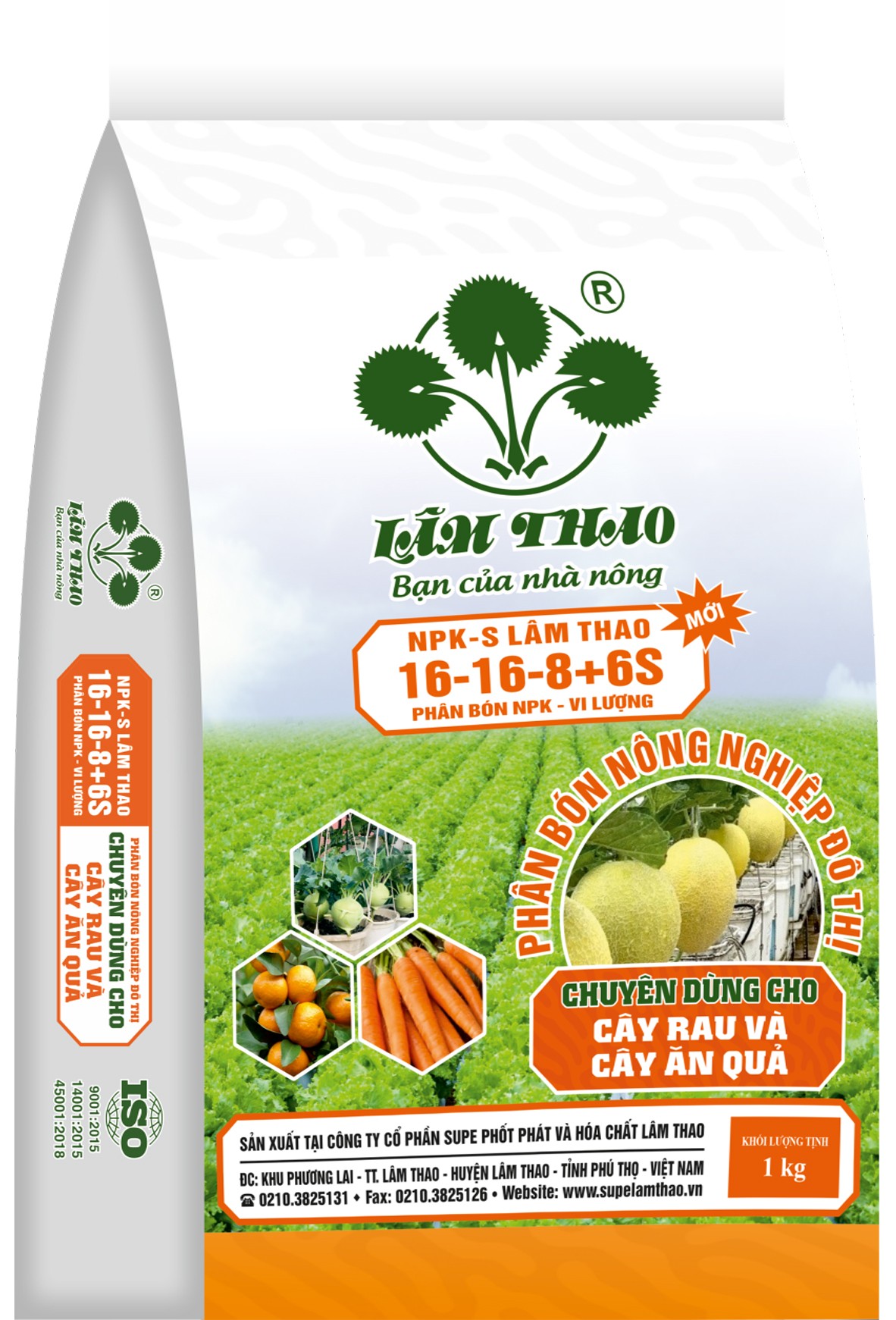 Phân bón NPK-S Lâm Thao 16-16-8+6S