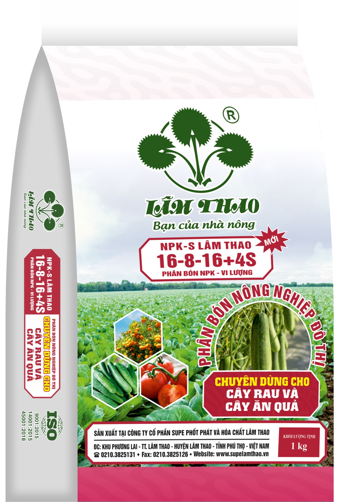 Phân bón NPK-S Lâm Thao 16-8-16+4S
